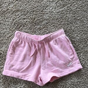 Nike Pink Athletic Shorts Elastic Waistband Relaxed Fit